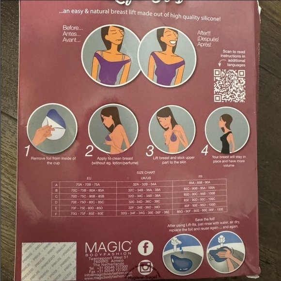 NWT Magic Lift-It Nude Bra Nordstrom B - Picture 4 of 4